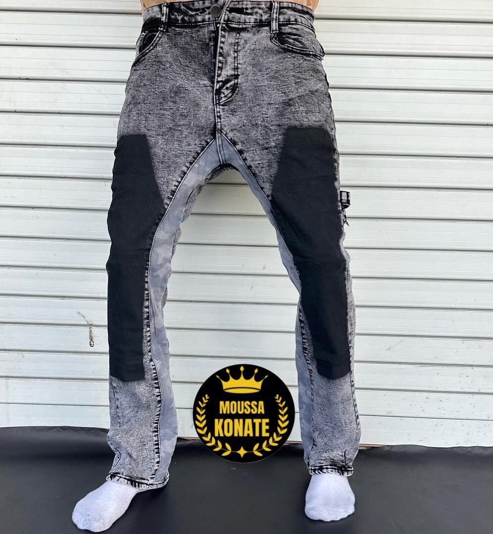 Jeans homme patchwork tendance