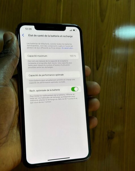 iPhone avec batterie optimale