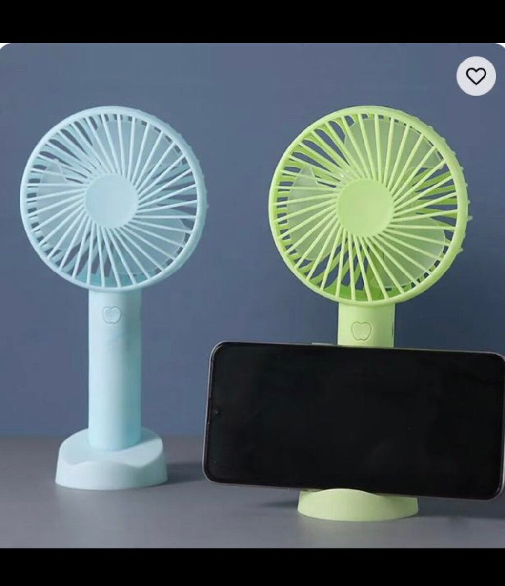 Rechargeable Portable mini Fan with base and phone hold