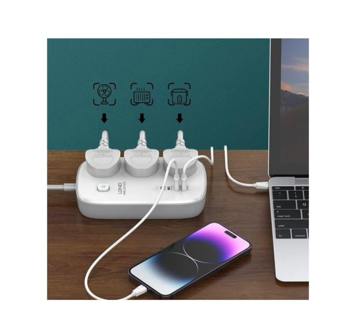 MULTIPRISE LDNIO 3 PRISES 65 W