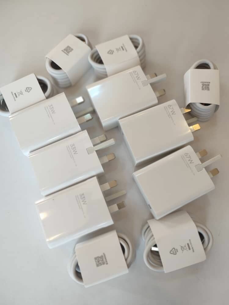Original Xiaomi 33 and 67watts type C chargers