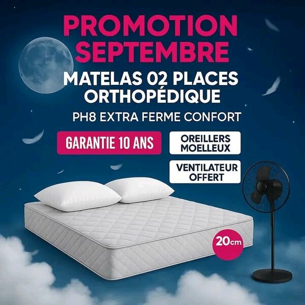 Matelas Orthopédique 2 Places