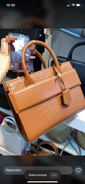 Sac à main en cuir crocodile