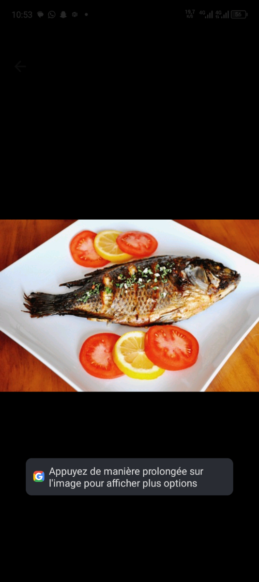 Poisson grillé avec du frite