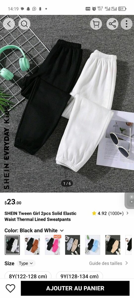 Jogging homme et femme deux à 5500