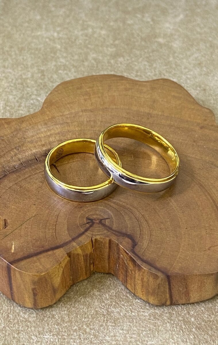 Кольцо из вольфрама Gold Classic