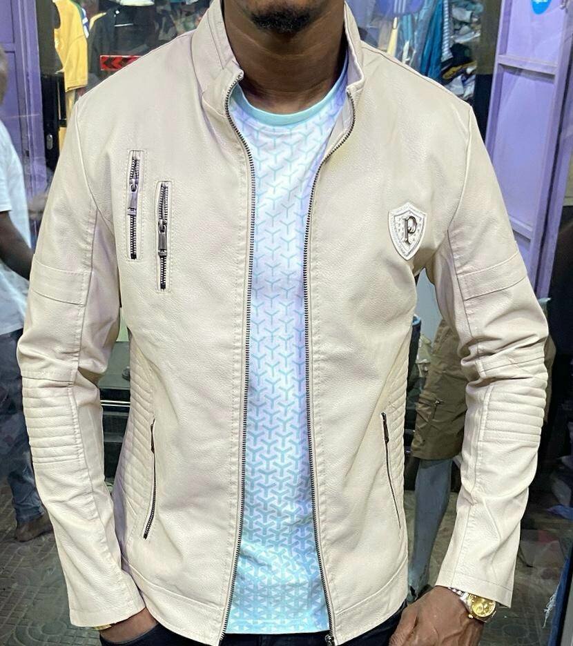 Veste en cuir pour hommes