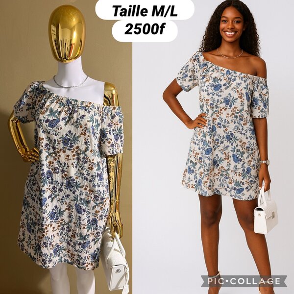 Robe Épaules Dénudées Imprimée