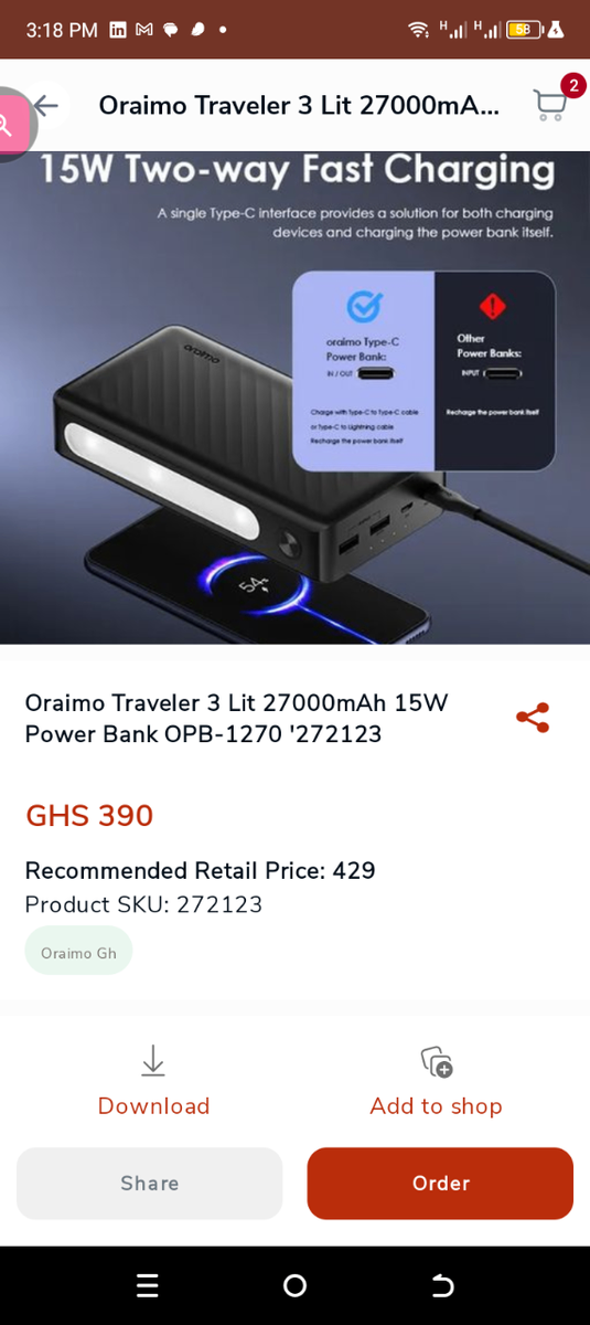 Oraimo powerbank
