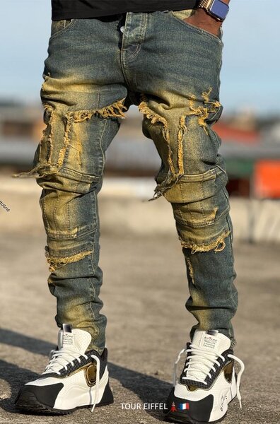 Jean déchiré tendance homme