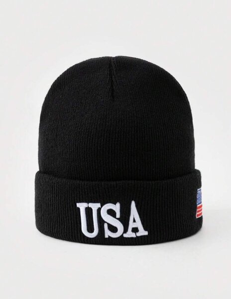 Bonnet USA noir unisexe