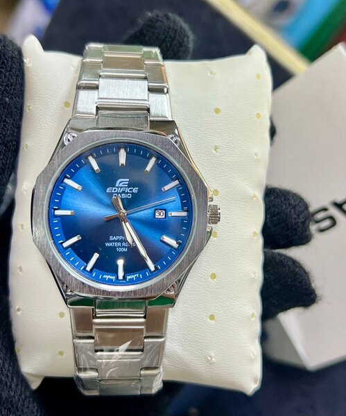 Montre Edifice Acier Bleu