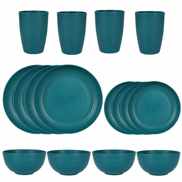 PP Plastic 16 dinnerware set