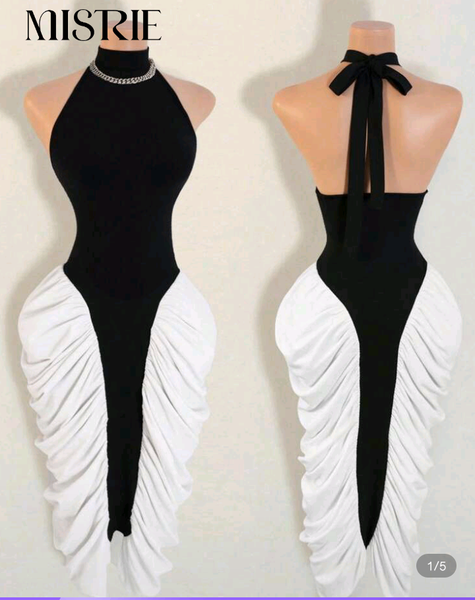 Robe élégante bicolore