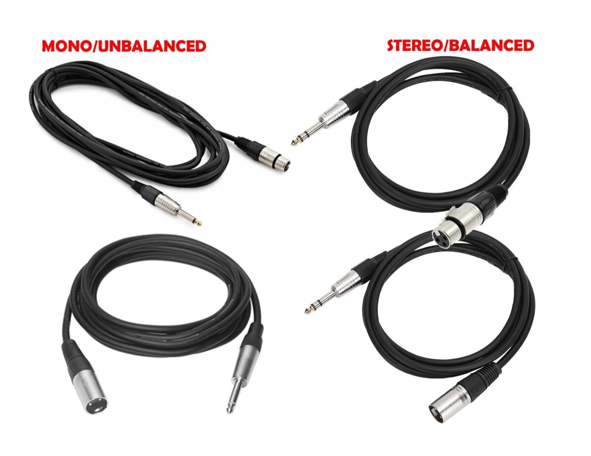 XLR MALE/FEMALE TO 6.5mm TS/TRS CABLES