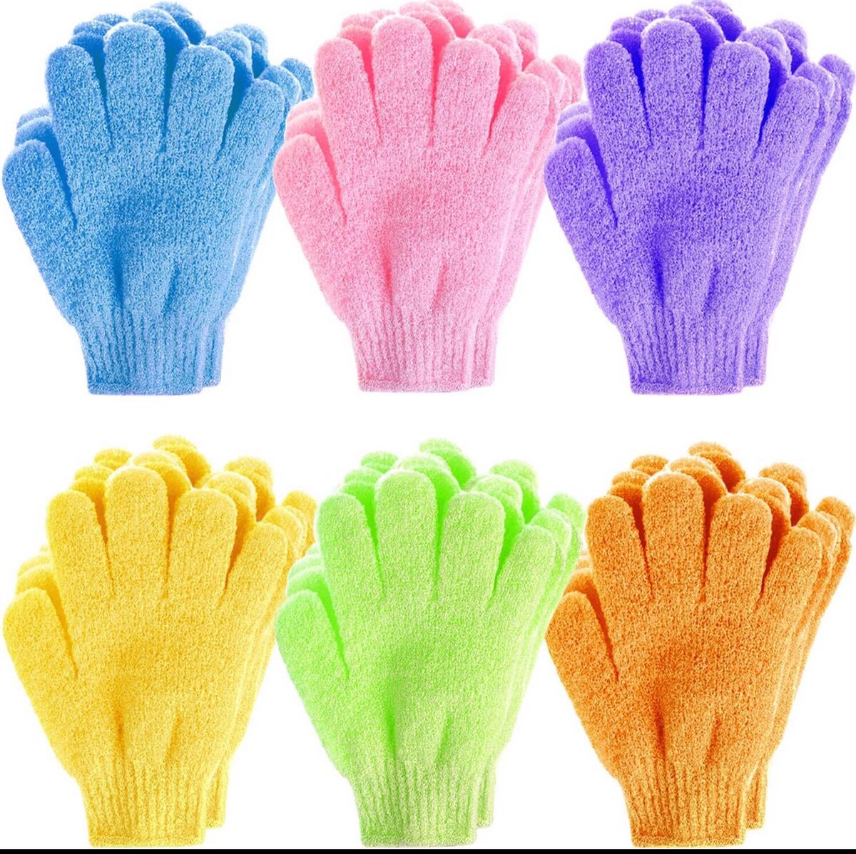 Exfoliating gloves 6pcs pack