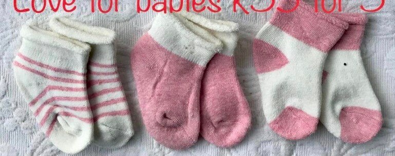 Set of 3 pairs of socks in pink tones