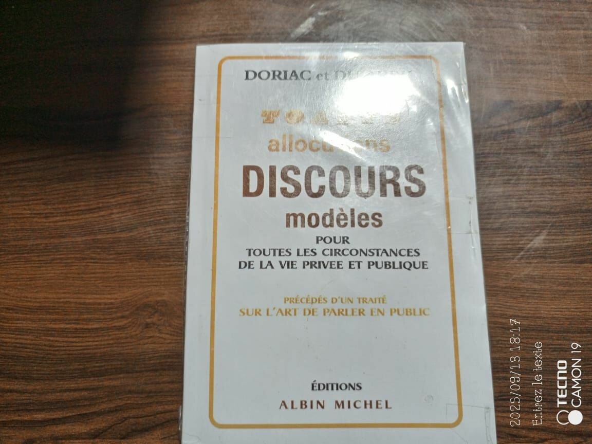 Discours modèles pour toutes occasions