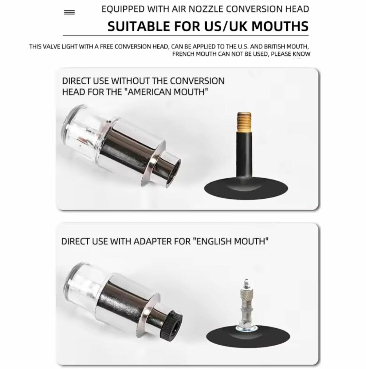 bouchon Valve de pneu lumière