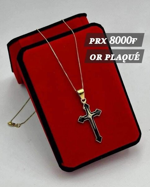 Collier Croix Plaqué Or