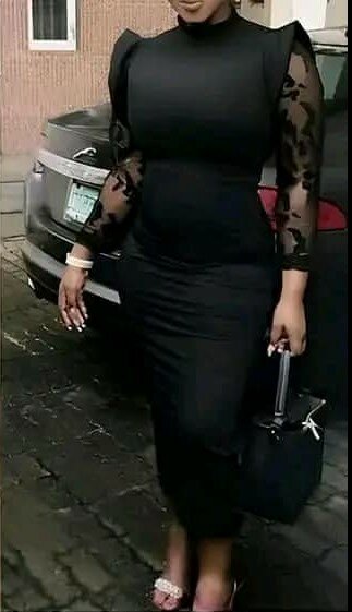 Women's long dress black