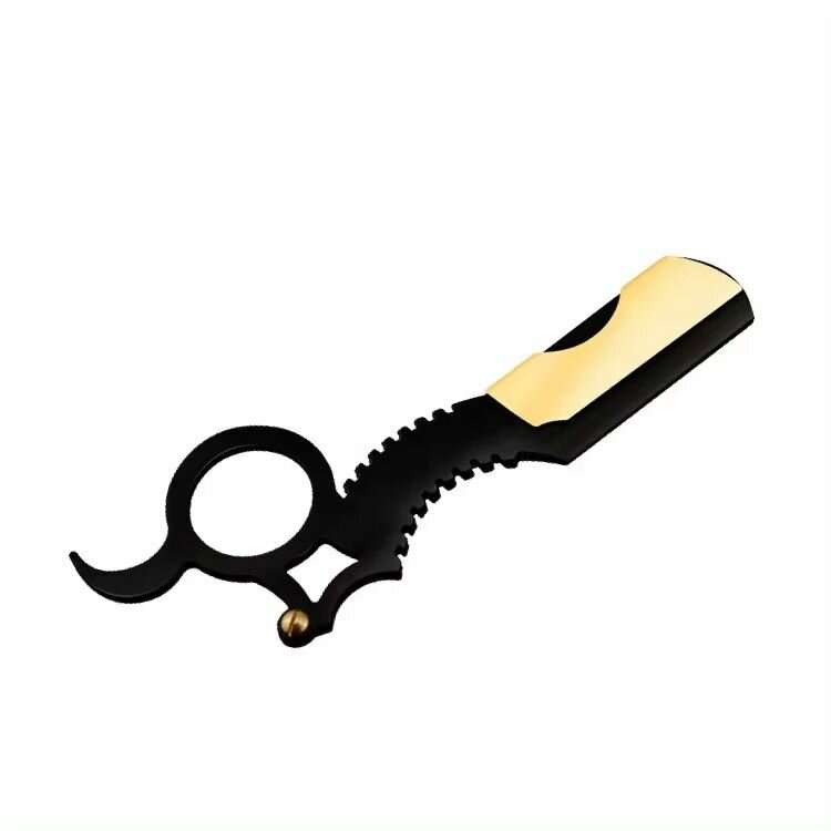 (BLACK GOLD) Barber Salon Straight Cut Throat Wet Shaving