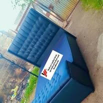 custom made bed with a high base