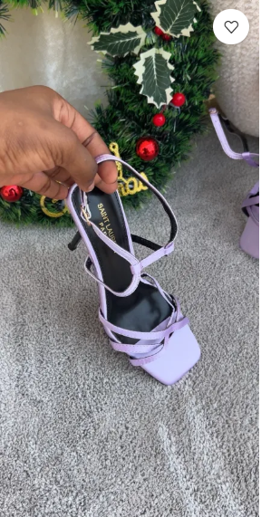 Cherry Purple Ankle Strap High Heels