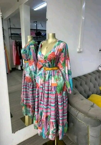 Robe longue imprimée élégante
