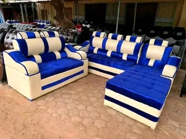 Canapé d'angle bleu moderne