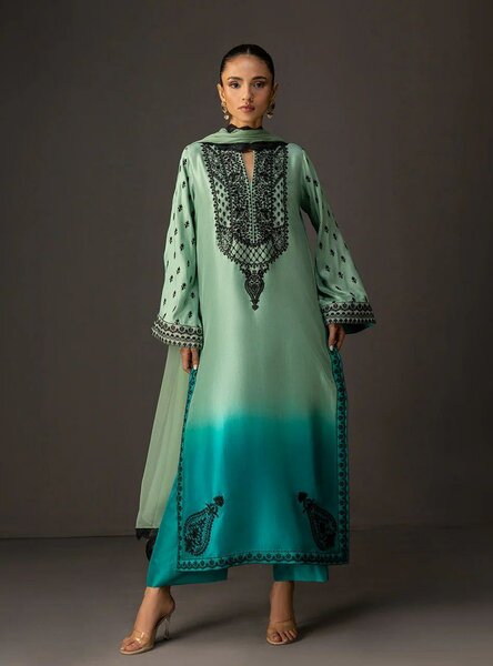 Shamoze silk 3pc unstitch 7 colours available dc free