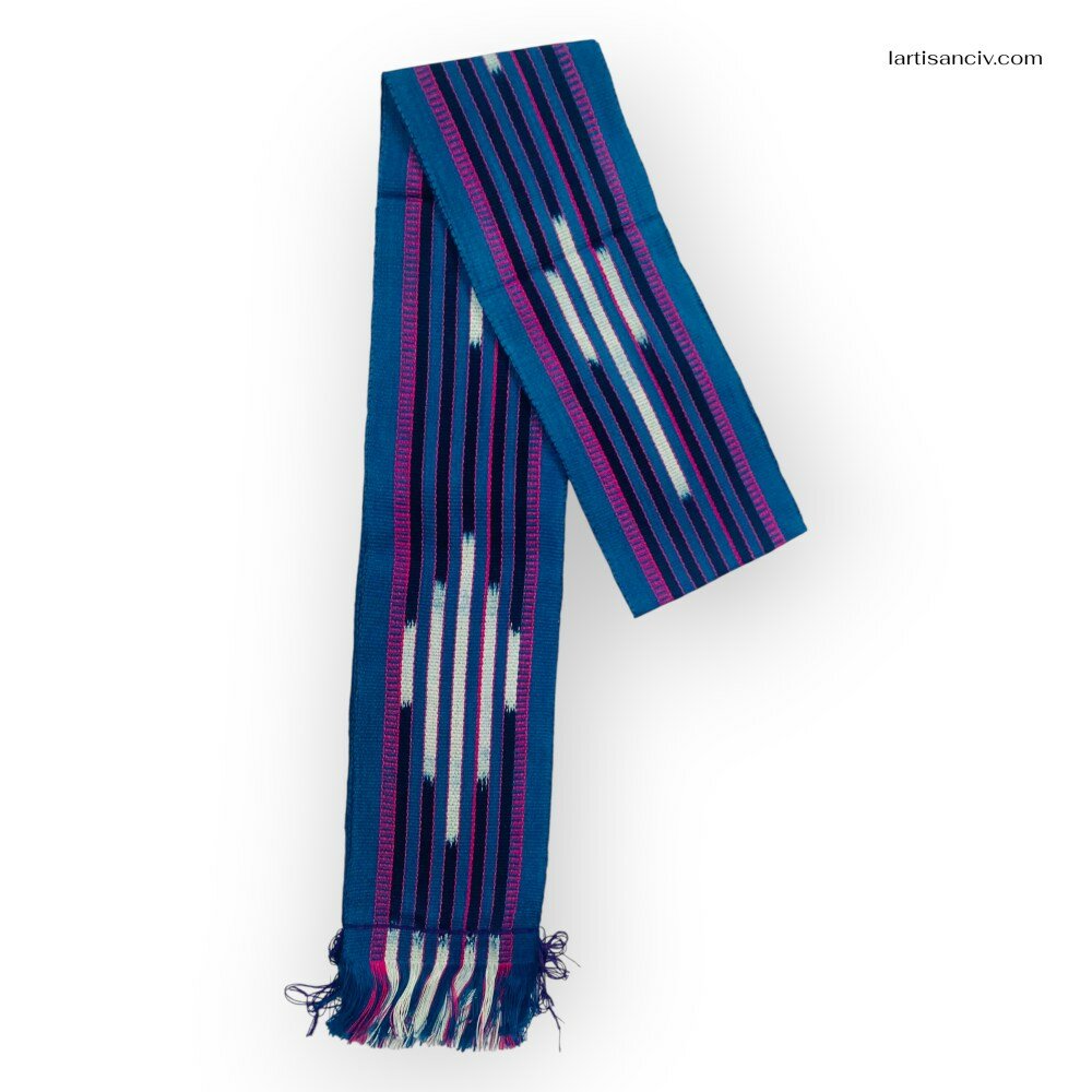 Paire d'echarpes nobles  bleue