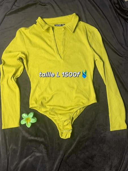 Body sweat femme col polo