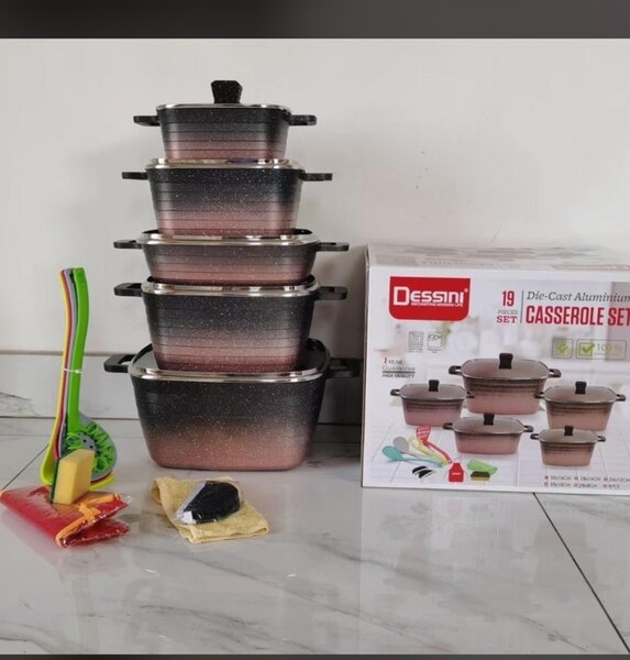 Dessini 19pcs Granite Nonstick cookware set