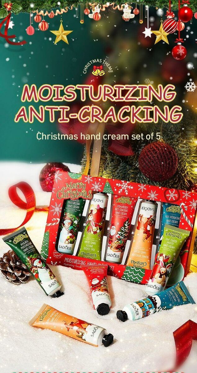 Fruity handcreams Christmas set (5 pieces)
