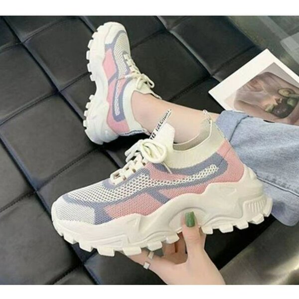 Chaussures de sport baskets pour femmes .bl0.rose khaki