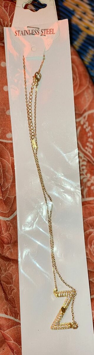 Collier initiale en acier inoxydable