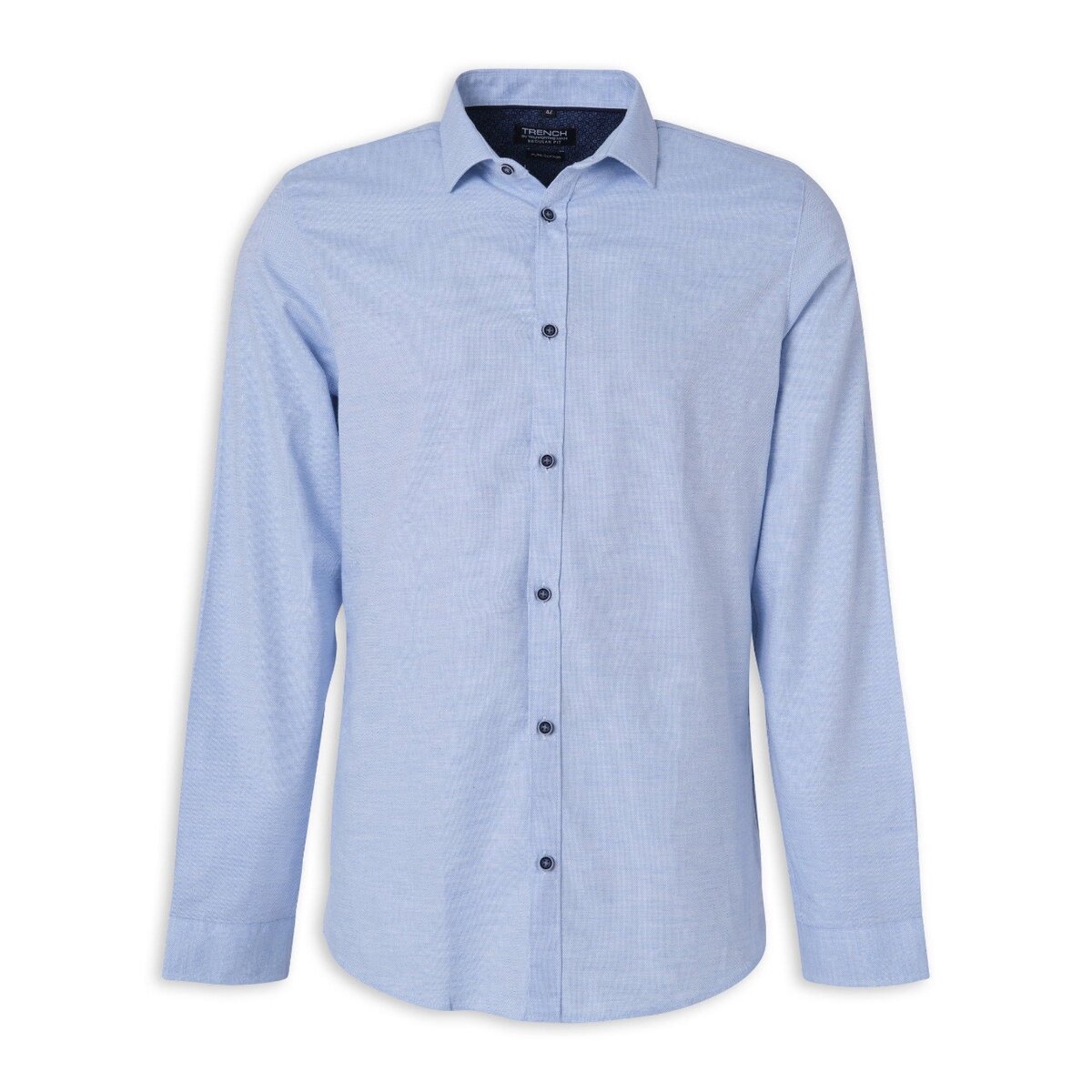 Long sleeves blue shirt for men