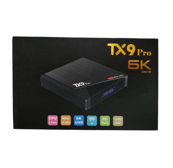 TX9 Pro 6k Android Tv 8Go+128
