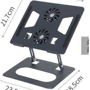 Support réglable pour ordinateur portable avec ventilateurs