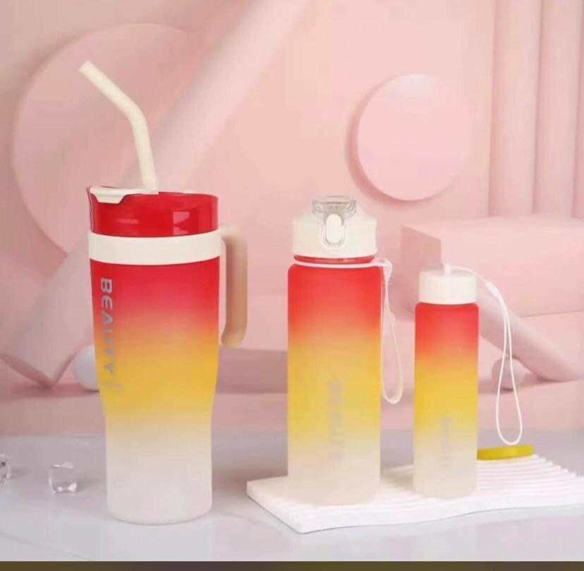 Gourde dégradée avec paille