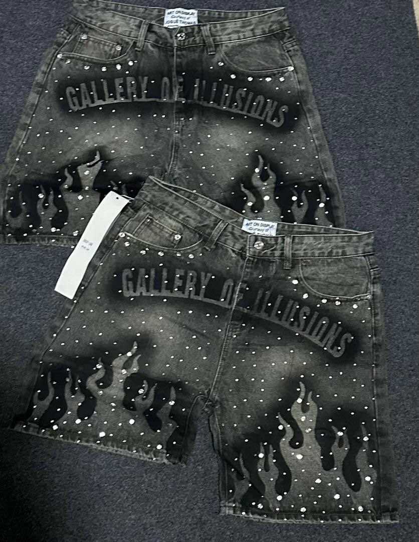 Shorts en denim "Gallery of Illusions"