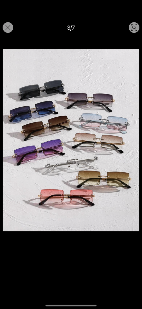 Lunettes de soleil rectangulaires tendance