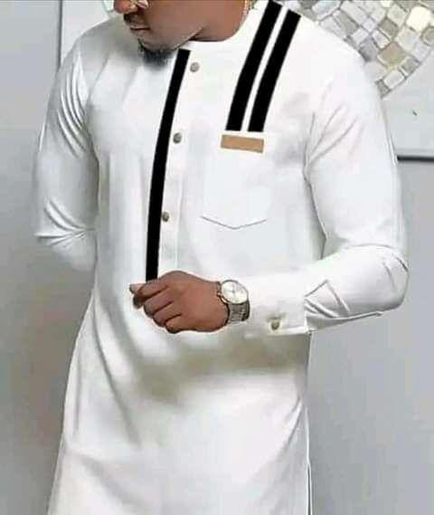 Tunique blanc Homme élégant