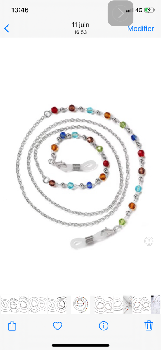 Chaîne à lunettes élégante