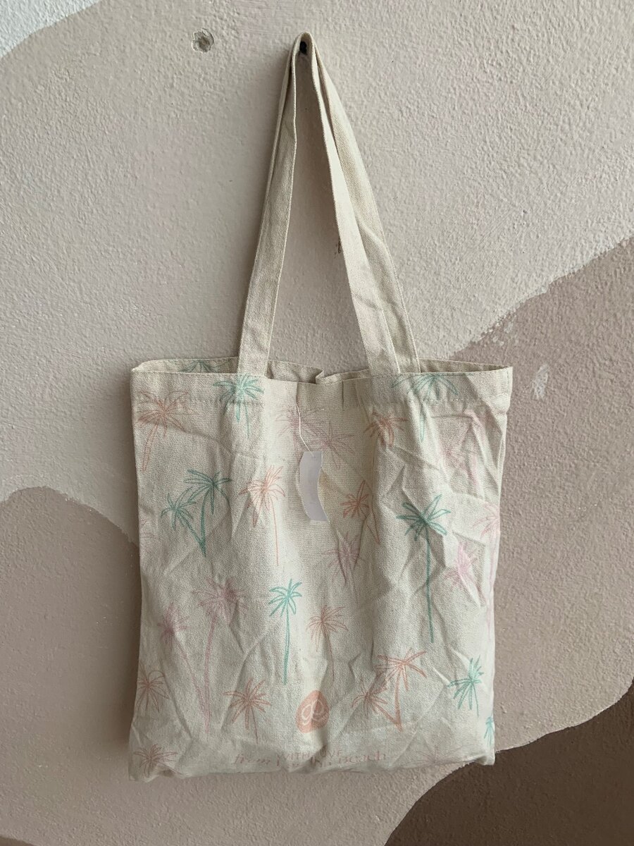 Sac cabas en toile tropical