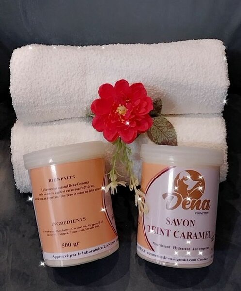 Le savon teint caramel