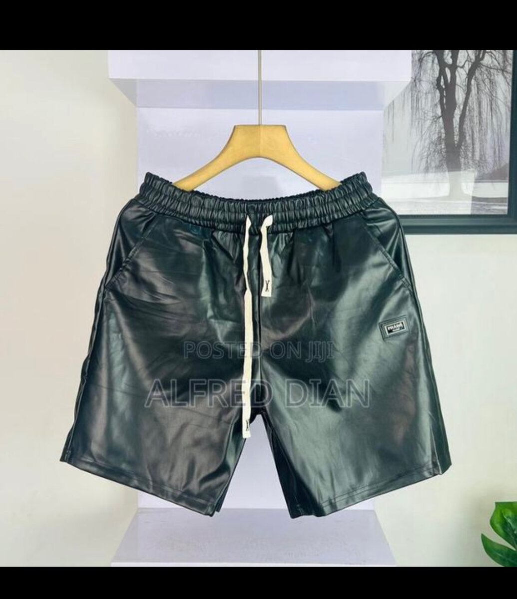 Prada leather shorts