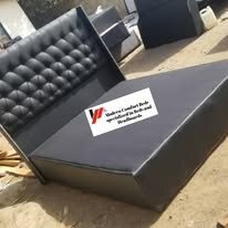 custom made bed with a high base