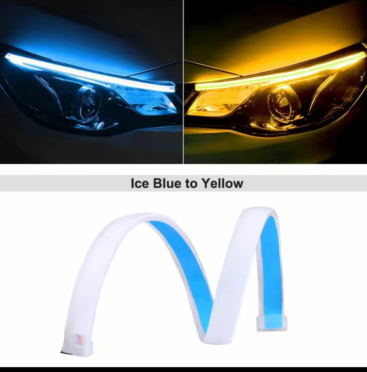 Feu de course LED DRL pour voiture, bande Flexible